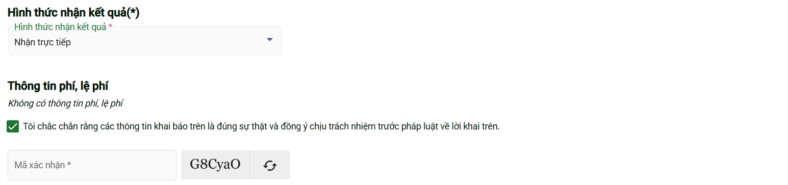 Hình thức nhận kết quả cho thủ tục đăng ký cấp mã số trang trại chăn nuôi Cheo cheo